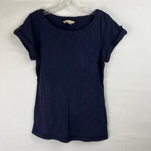 Quiet Luxury Banana Republic Blue Classiccore Cotton Tee Capsule Women M Top